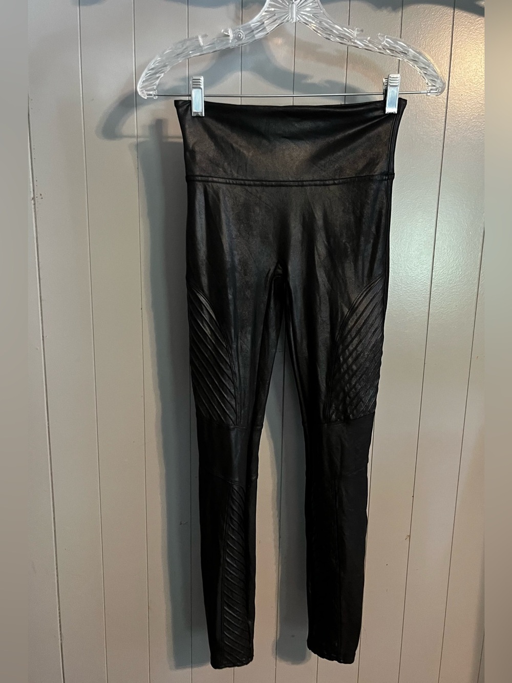 Spanx Faux Leather moto leggings